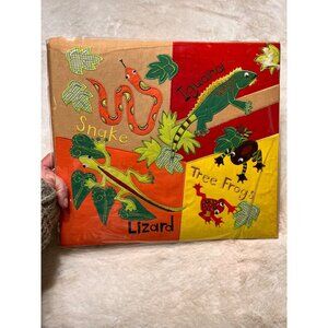 Jungle Animal Themed Photo Album With Snake Iguana & Tree Frog Design